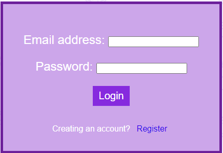 login page